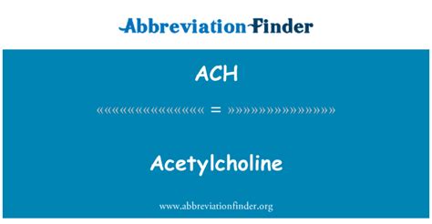 acetylcholine abbreviation
